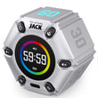 JACK Pomodoro Timer Productivity Cube with Visual Display, 3-5-10-25-30-60 Min Presets, Mute/Vibration/Sound Alerts, Rechargeable Focus Timer for Office, Study & ADHD – Silver