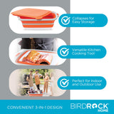 Collapsible BBQ Grill Prep Caddy 3-in-1 – Cutting Board, Wash Basket & Prep Station