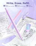 Purple Study Supplies Kit with Pens, Pencils and Notes