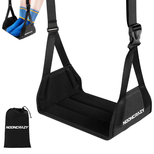 Airplane Foot Hammock Travel Foot Rest, Adjustable Flight Foot Support with Storage Bag