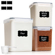 Airtight Flour & Sugar Storage Container Set – 3-Piece Stackable Pantry Organization System