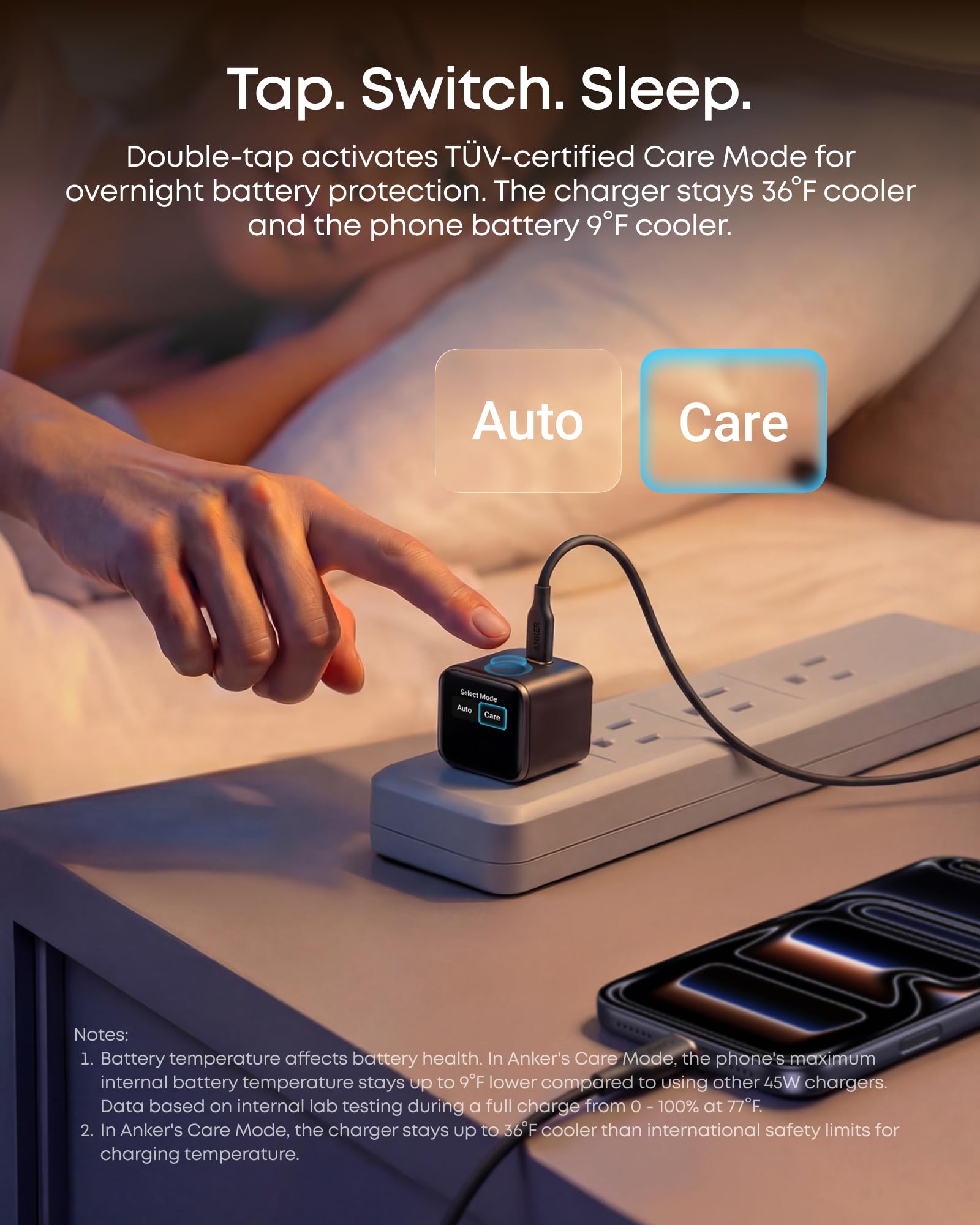 Anker Nano 45W USB-C Fast Charger with Smart Display – Compact Foldable Wall Charger for iPhone 17/16/15, iPad Pro & USB-C Devices