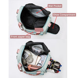 Small Gym Bag for Women – Lightweight Travel Duffle & Weekender Bag with Shoe Compartment and Toiletry Pouch (Green)