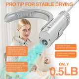 Hands-Free Pet Hair Dryer with 1400W Brushless Motor, Ultra Quiet Operation, Adjustable Heat and Speed, and Portable Grooming Design