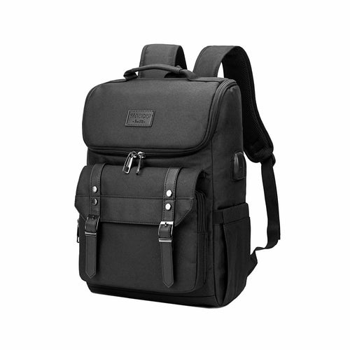 Vintage Laptop Backpack with USB Charging – Lightweight 15.6″ Travel & College Backpack