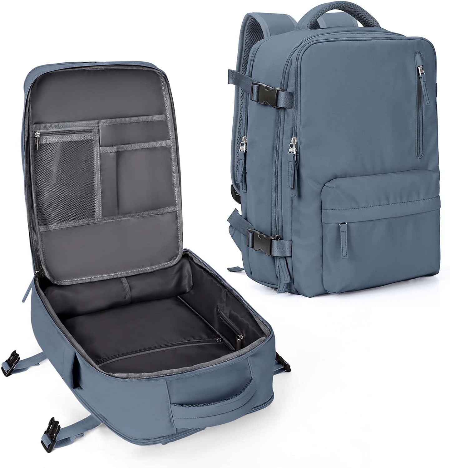 Travel Backpack Women,Carry On Backpack Flight Approved 18x14x8 inches Bag Spirit Airlines Personal ltem,College Sports Hiking Rucksack Waterproof Outdoor Casual Daypack Laptop Blackpack,Peacock Blue