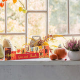 Reversible Wooden Table Sign – “Trick or Treat” & “Give and Thanks” Double-Sided Halloween & Thanksgiving Décor