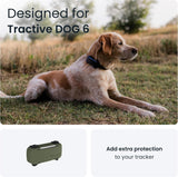Tractive Real-Time GPS Dog Tracker Bundle with Olive Cover – Waterproof Smart Pet Tracker with Health Monitoring (Brown)
