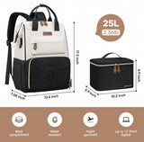 25L School & Work Laptop Backpack with Insulated Lunch Bag