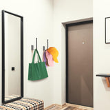 DURMMUR Stainless Steel Hat Rack (2-Pack) – Adhesive & Screw Wall-Mount Baseball Cap Organizer for Door, Closet & Bedroom (Black)