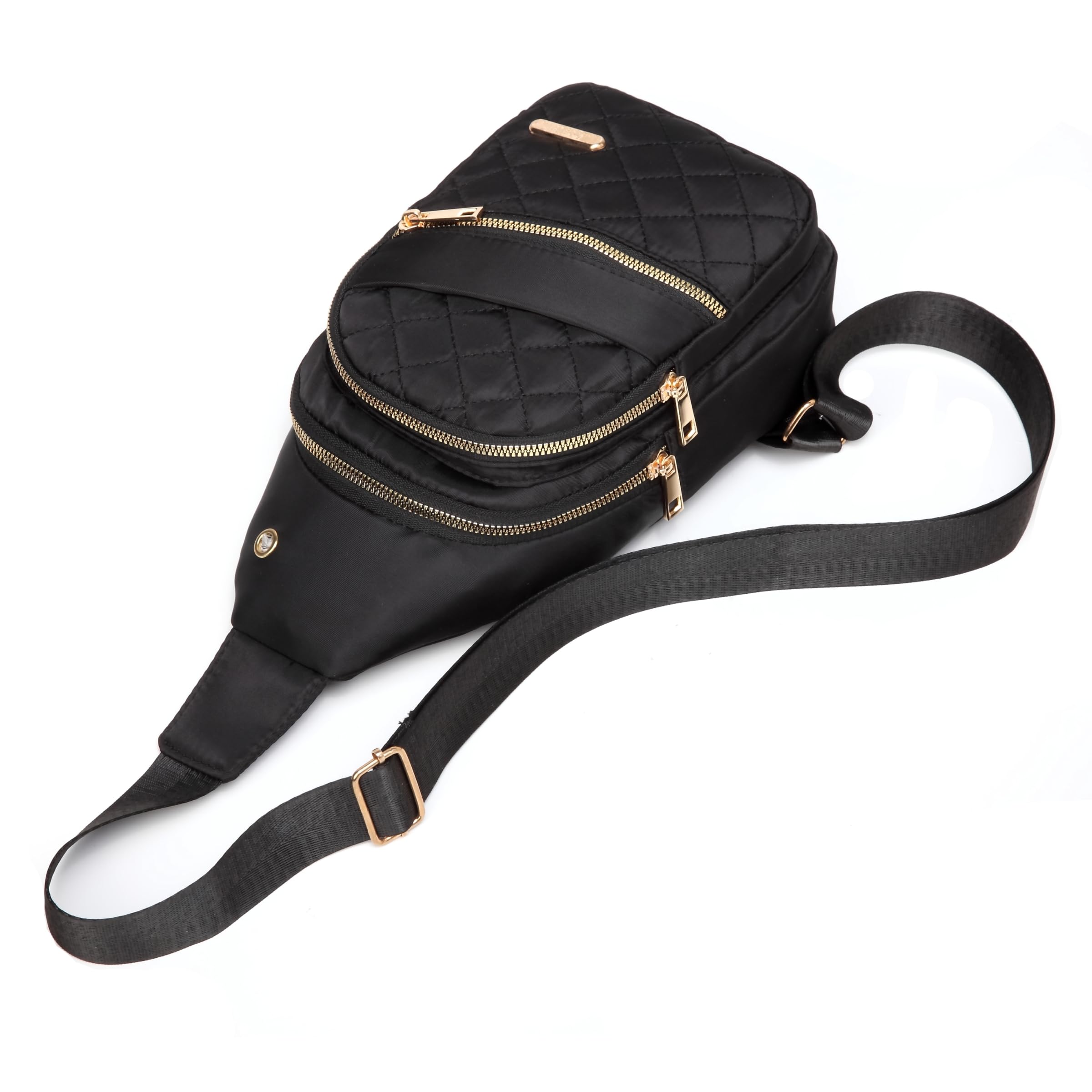 AOSTIHOT Small Sling Backpack for Women – Water-Resistant Crossbody Chest Daypack for Travel, Hiking & Sports (Black)