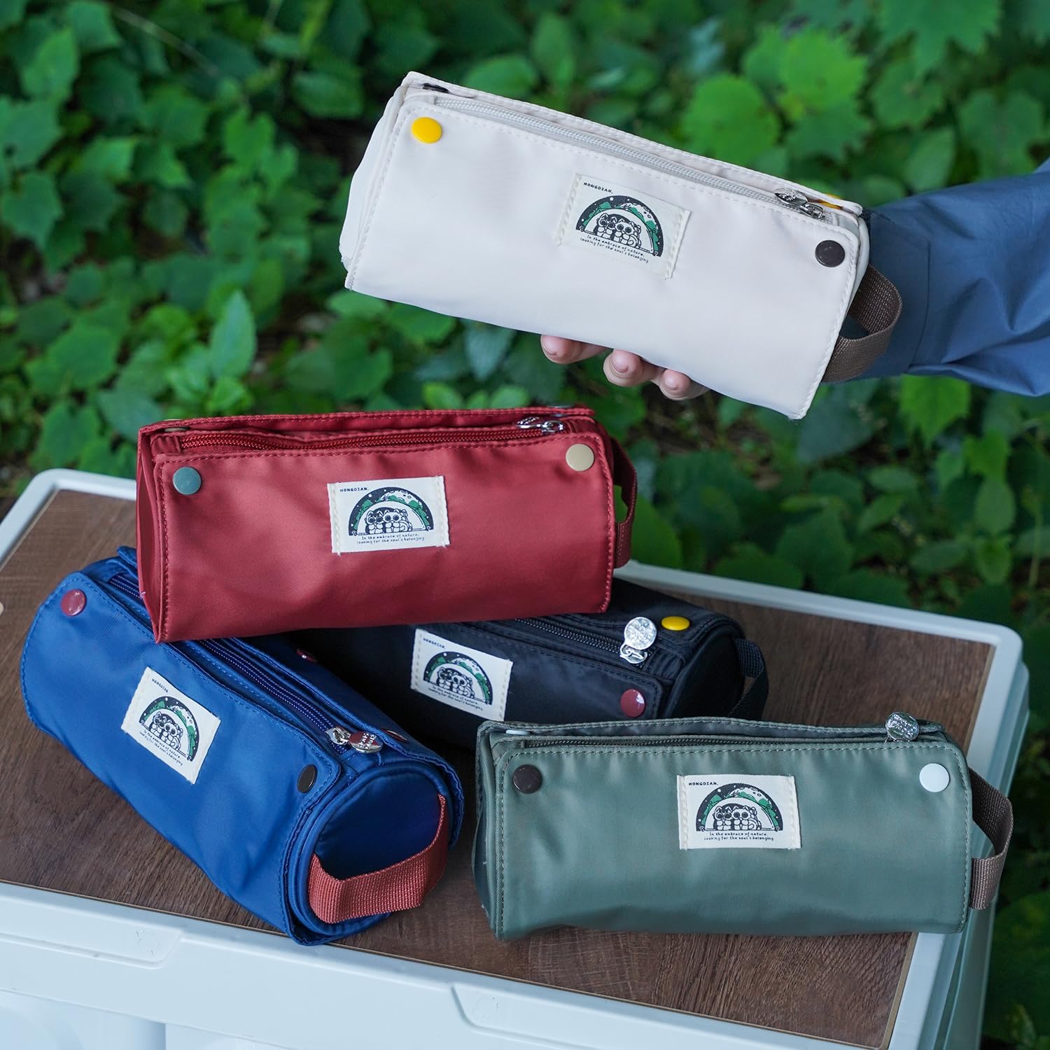 Green Roll-Up Large Capacity Pencil Case