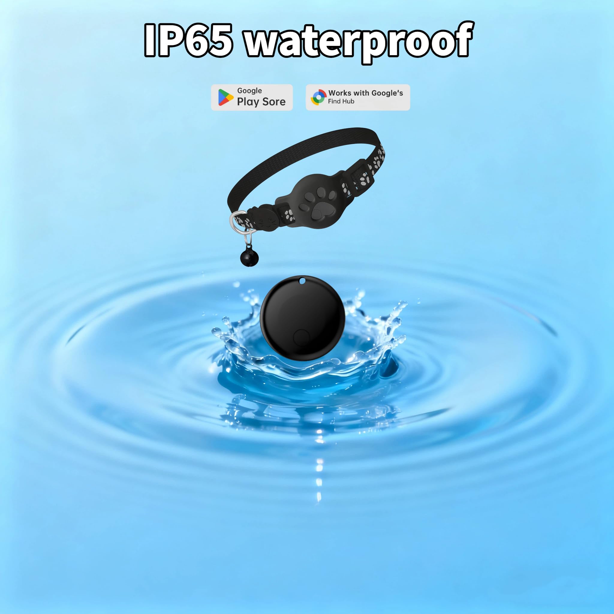 Smart Cat GPS Tracker Collar with Geofencing, Waterproof Android Pet Locator, Real-Time Tracking & Escape Alerts