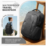 SUWASP Carry-On Travel Backpack with Laptop Pocket & Shoe Compartment – Black