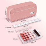 Large 80-Pencil Canvas Organizer Case with 5 Compartments