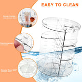 Rotating Makeup Organizer with 8 Adjustable Layers – 360° Spinning Cosmetic & Skincare Storage Carousel (Clear)