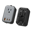 TESSAN Universal Travel Adapter PD 20W with Dual USB-C & USB Port, Ultra-Thin International Plug Converter for Europe UK USA Australia – Black Silver