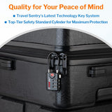 Forge TSA Approved Cable Luggage Locks 4 Pack, Durable 3 Digit Combination Travel Locks for Suitcases, Backpacks & Gym Bags