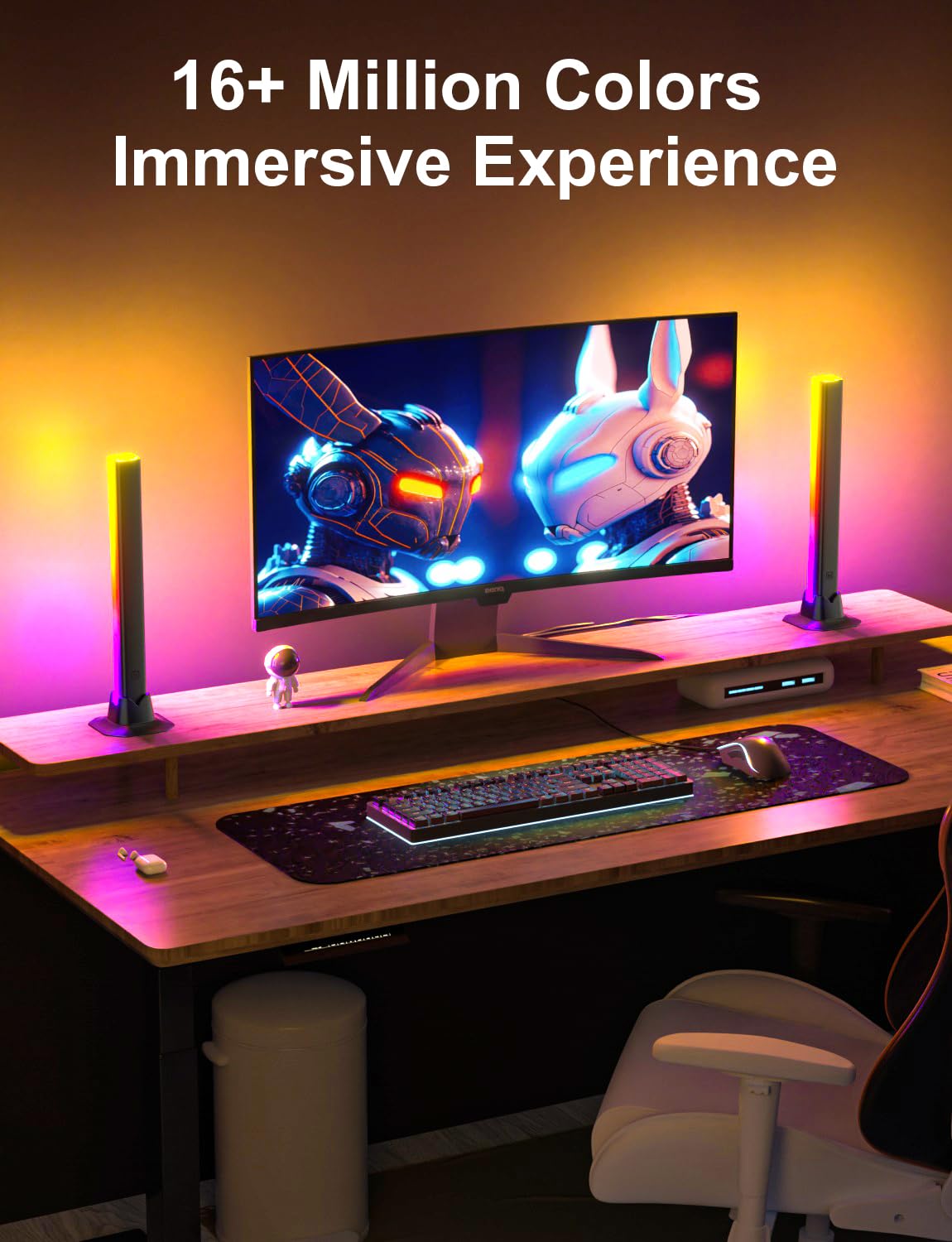 WiFi RGB IC Smart Light Bars – Alexa Voice Control Gaming & TV Ambient Lighting