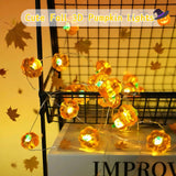 Cute 3D Pumpkin String Lights – 10FT 30 LED Battery Operated Fairy Lights for Fall, Halloween & Thanksgiving Décor