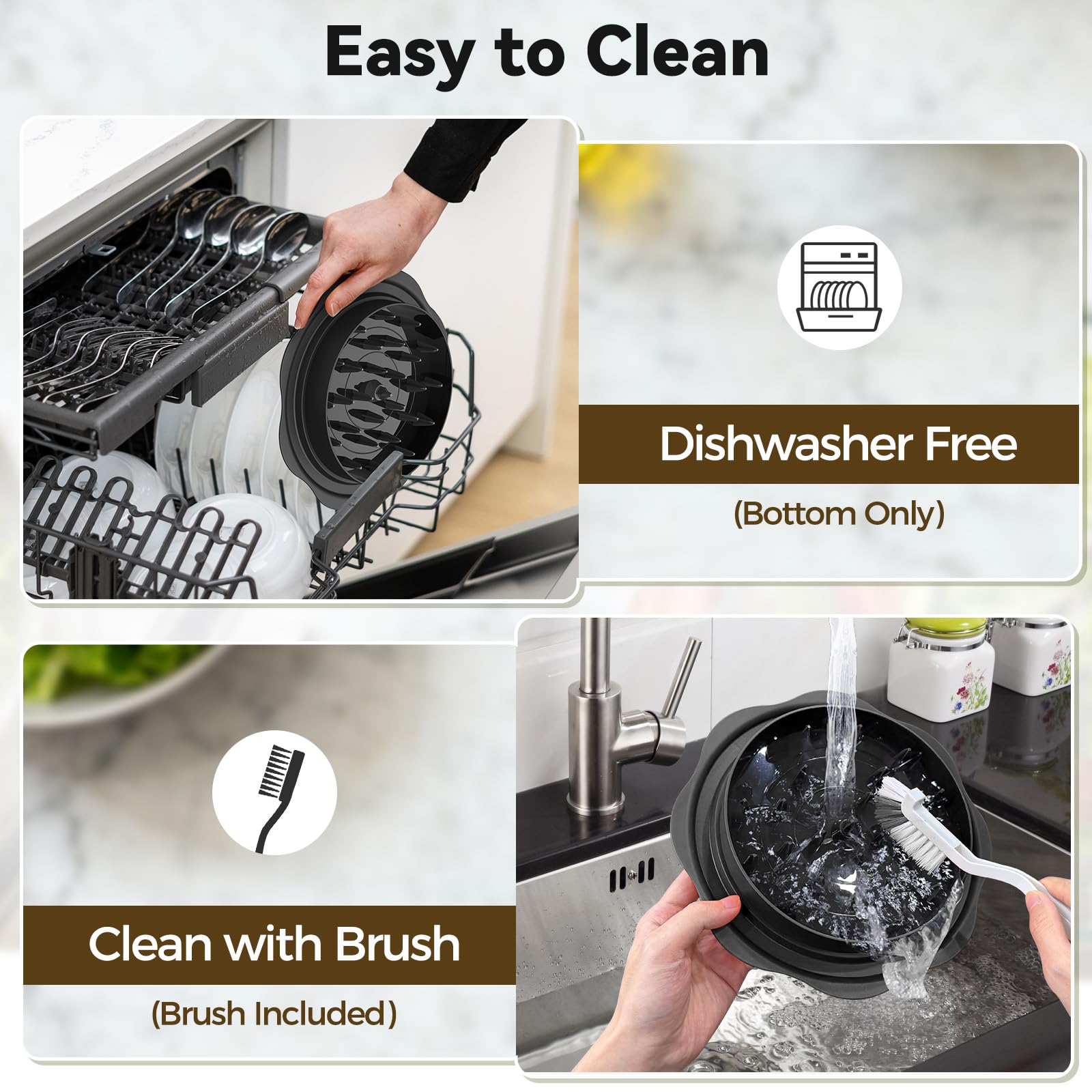 Manual Chicken Shredder Tool with Non-Slip Base – BPA-Free Meat Shredding Bowl for Fast Prep