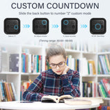 Rotating Pomodoro Timer Cube 2-Pack with Gravity Sensor, Preset 5/10/25/50 Min, Custom Countdown & Stopwatch, Silent Vibration Desk Timer for Work, Study & Kitchen – Black