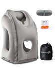 Inflatable Travel Neck Pillow with Eye Mask & Earplugs – Compact Airplane Pillow for Comfortable Flights & Travel Sleep