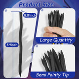 36Pcs Black Wooden Candy Apple Sticks – 6 Inch Real Branch Style Caramel Apple Skewers for Halloween, Birthday & Dessert Decoration