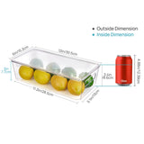 Clear Storage Organizer Bins with Lids & Handles – Stackable Refrigerator and Pantry Containers (12” Size)
