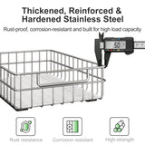 Stainless Steel Pull-Out Cabinet Organizer – Silent Full-Extension Slide-Out Drawers (2-Pack)