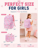 Pink Rainbow School Backpack Set with Matching Lunch Bag