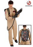 Ghostbusters Classic Adult Costume – Official Movie Jumpsuit with Proton Pack & Interchangeable Name Badges (Brown, Size L)