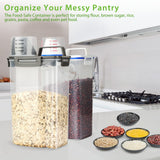 3L Airtight Kitchen Storage Container with Pour Spout – BPA-Free Rice & Dry Food Dispenser with Measuring Cup (Grey)