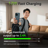 Miady 12 Pack Mini Portable Charger 5000mAh with Built-in USB-C Connector, Compact Plug-In Power Bank Fast Charging Battery Pack Set – Multi Color