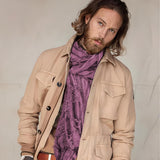 Burgundy Medieval Shawl with Viking Brooch – Cotton-Poly Cloak Scarf for Renaissance, LARP & Cosplay 🧙‍♂️🛡️