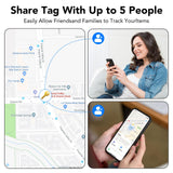 weTag Pro Bluetooth Tracker Tags 4 Pack, Apple Find My Compatible Item Locator with Sound Alert & Waterproof Design – Black