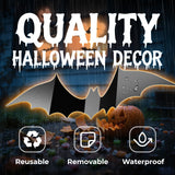 140PCS 3D Black Halloween Bats Wall Stickers – Waterproof PVC Bat Decals for Indoor & Outdoor Spooky Decor