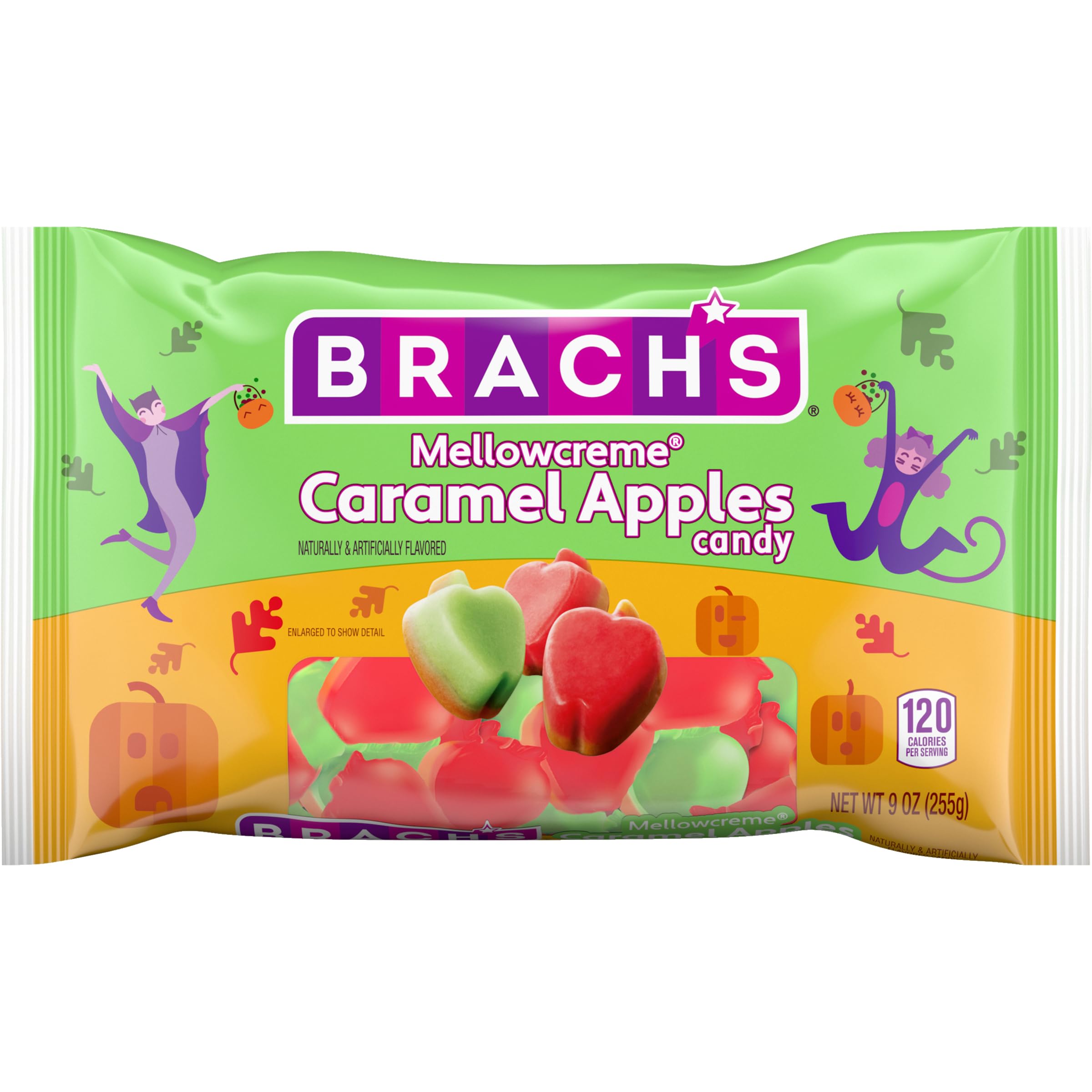 Brach’s Caramel Apple Candy Corn – 7.5oz Bag of Classic Fall Candy Made with Real Honey Flavor