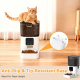 Smart Automatic Pet Feeder with WiFi App Control, 6L Food Storage, Alexa Support, Portion Scheduling, and Voice Meal Call for Cats and Dogs