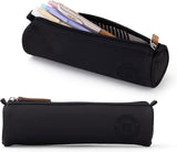 Black Compact Cylindrical Pencil Case with Handle