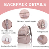 ARMbQ Girls School Backpack Large Capacity with Waterproof Nylon Fabric, Lightweight Casual Bookbag for Kids