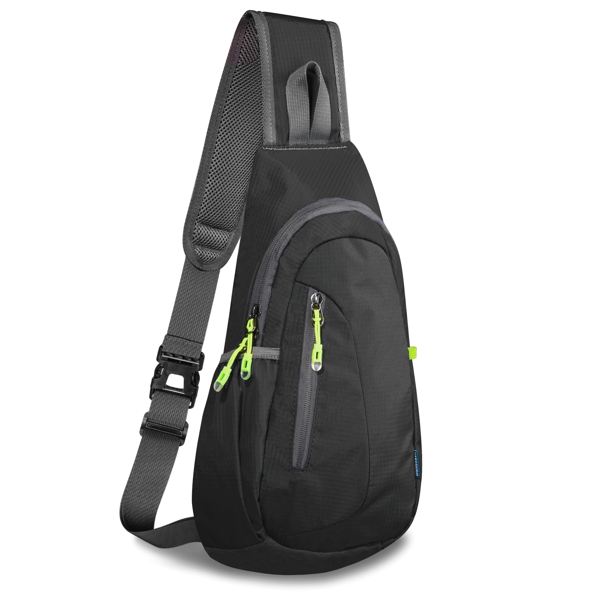 Lightweight Sling Bag Crossbody Backpack – Compact Chest & Shoulder Daypack for Travel, Gym & Outdoor Sports (Black)