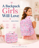 Pink Rainbow School Backpack Set with Matching Lunch Bag