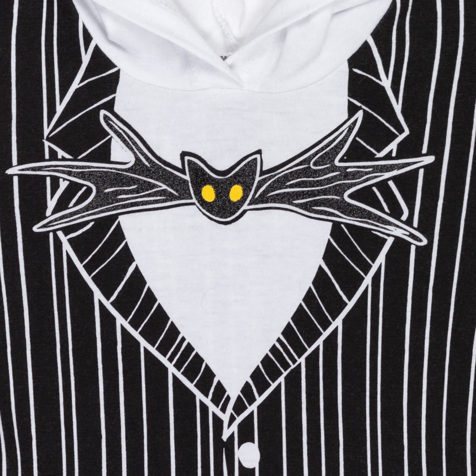 Girls Nightmare Before Christmas Dress – Official Disney Jack Skellington Short Sleeve Hooded Outfit 🎃🖤