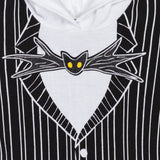Girls Nightmare Before Christmas Dress – Official Disney Jack Skellington Short Sleeve Hooded Outfit 🎃🖤