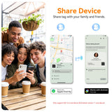 Dual Compatible USB-C Rechargeable Bluetooth Tracker Tag, Apple Find My and Google Find My Device Smart Locator (Black & White)
