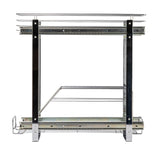 Household Essentials Glidez 2-Tier Pull-Out Cookware Organizer – Chrome Slide-Out Rack with Dual Storage Levels