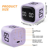GUDOQI Smart Cube Timer with Flip Control, Custom Countdown, Silent & Vibrate Alerts, USB-C Rechargeable