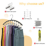 Space-Saving Yoga Pants Hanger Set (20 Clips) – Heavy-Duty Closet Organizer for Leggings, Jeans & Skirts