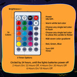 Litake RGB Pumpkin Lights (3-Pack) – 16-Color Changing LED Jack-O’-Lantern Lights with Remote, Timer & Adjustable Brightness (Battery Operated)